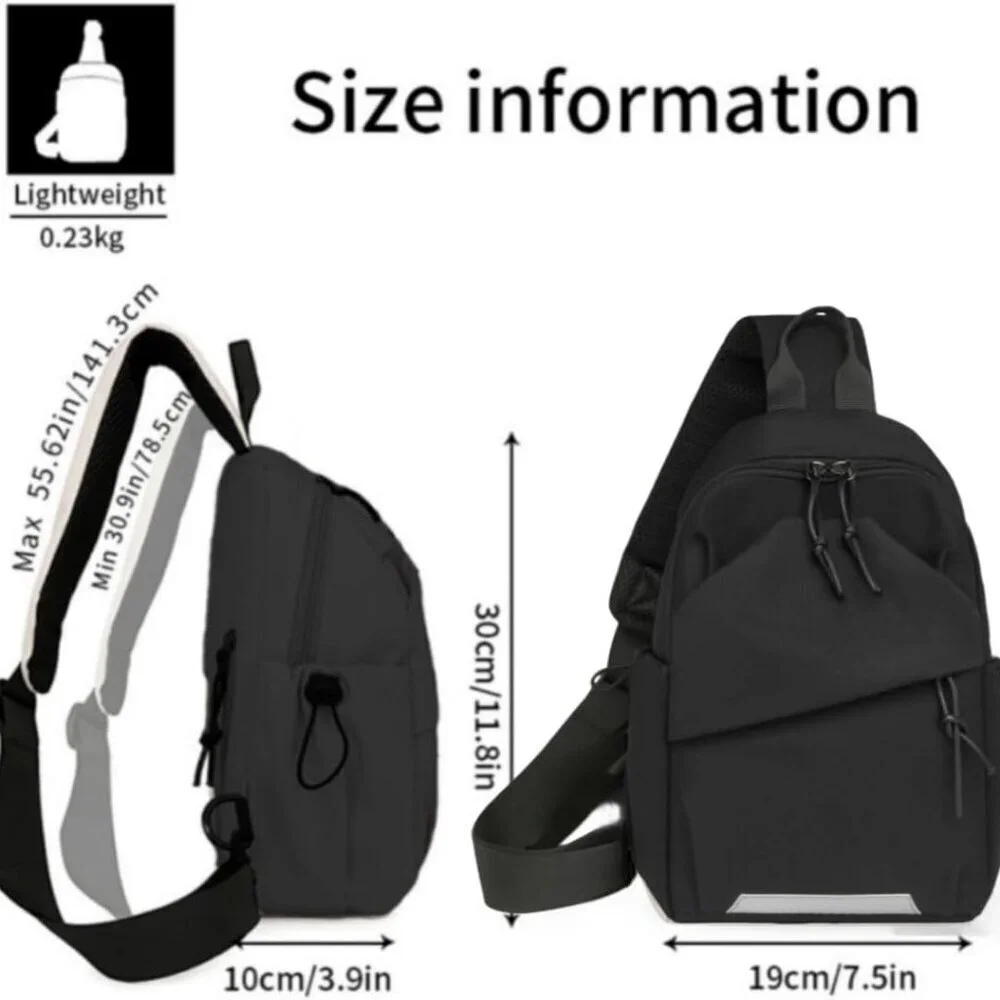 Small Crossbody Bag Nylon Lightweight Unisex Travel Sling Purse
